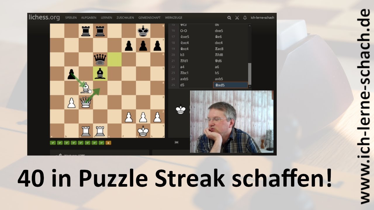 Puzzle Streak: new feature on Lichess. Scored 100 in first attempt